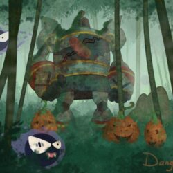 Happy Halloween! Golurk painting from my self. : pokemon