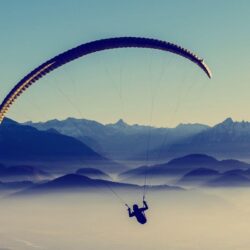 Download Wallpapers Paragliding, Sky, Flight HD