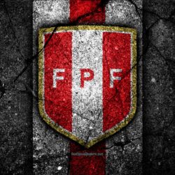 Download wallpapers Peruvian football team, 4k, emblem, grunge