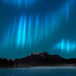 Northern Lights Lake Reflection iPhone 5 Wallpapers HD