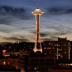 Space Needle At Night 2 by Pen