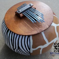 Bernadette’s Gourd Creations: Animal Skin Kalimba Instrument