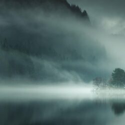 nature, Landscape, Lake, Mist, Mountain, Morning, Forest, Scotland