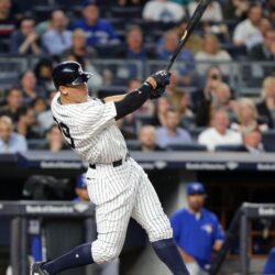 Aaron Judge accidentally destroys TV in Yankees’ outfield during