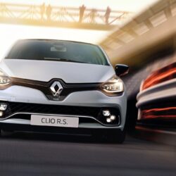 WHITE RENAULT CLIO RS 2017 WALLPAPERS