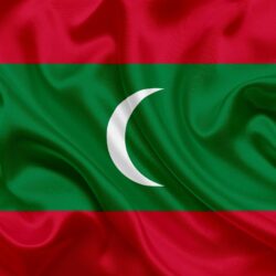 Download wallpapers flag of Maldives, South Asia, Maldives, national