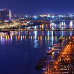 Other: Docks Milwaukee Harbor City Night Lights Dusk Desktop