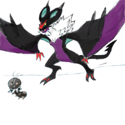 noivern and scatterbug by roblee96