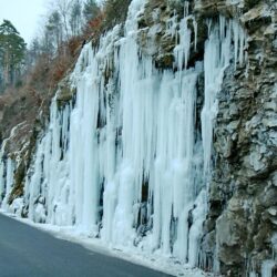 Frozen waterfall in Liechtenstein wallpapers and image