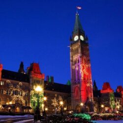 Christmas Lights on the Parliament Buildings, Peace Tower