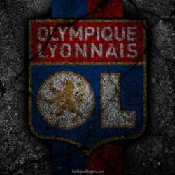 Download wallpapers Lyon, logo, art, Olympique Lyon, Liga 1, soccer