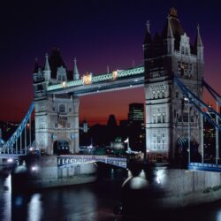 Tower Bridge at Night London England 1