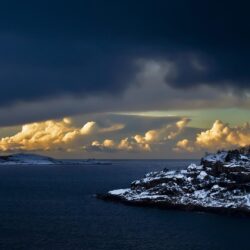 Small town on the Norwegian coast wallpapers