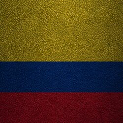 Download wallpapers Flag of Colombia, 4K, leather texture, Colombian