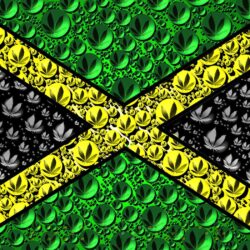 Jamaican flag from cannabis