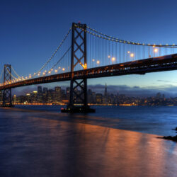 Oakland Bay San Francisco Sunset Bridge Desktop Wallpapers