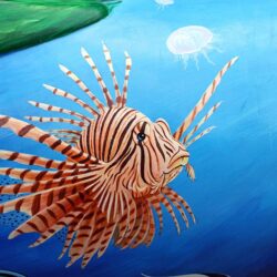 Photo zebrafish Fish Underwater world Animals Painting Art