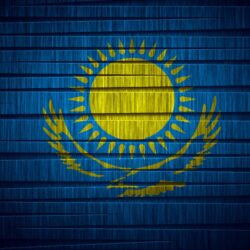 Wallpapers the sun, flag, the flag of Kazakhstan image for desktop