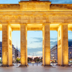 Image Cities Berlin Germany Town square Brandenburg Gate