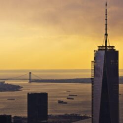 One World Trade Center, Sunset, New York City ❤ 4K HD Desktop