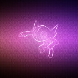 Download wallpapers pokemon, background, lilac, sableye hd