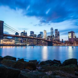 Brooklyn Bridge Blue Sky Buildings 8k 8k HD 4k Wallpapers