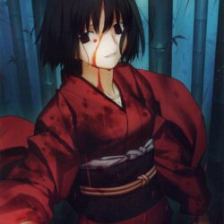 Kara no Kyoukai, blood, bamboo, Ryougi Shiki, Japanese clothes