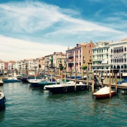 Download wallpapers venice, italy, grand canal, gondolas