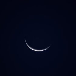 Crescent Moon Night Sky 5k Resolution HD 4k