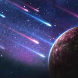 Download wallpapers planet, meteorites, space, galaxy hd