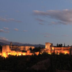 Alhambra palace in the twilight wallpapers