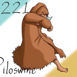 Pokemon Gijinka Project 221 Piloswine by JinchuurikiHunter