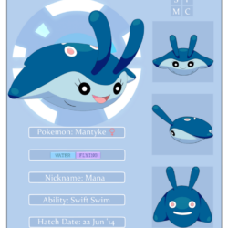 PKMNation: Mana the Mantyke Reference Sheet by pixielog