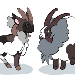 dubwool + unnamed fakemon!