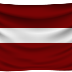 Latvia Wrinkled Flag
