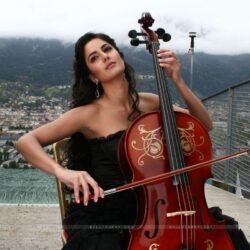 Collected Wallpaper: Katrina Kaif practising music in cello