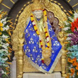 HD Backgrounds Sai Baba Hindu God Gold Crown Temple Wallpapers