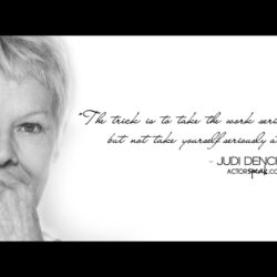 WALLPAPER: Dame Judi Dench Quote on Acting With Photo