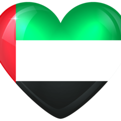 United Arab Emirates Large Heart Flag