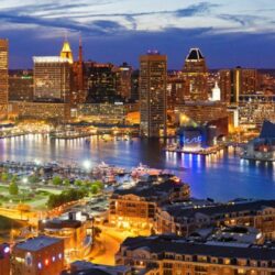 Baltimore Cityscape With The Inner Harbor