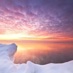 Pink sunset in Antarctica wallpapers and image