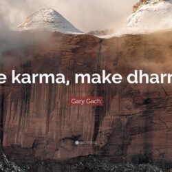 Gary Gach Quote: “See karma, make dharma.”