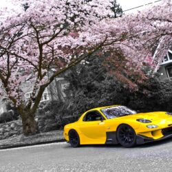 Yellow Mazda RX7 Wallpapers