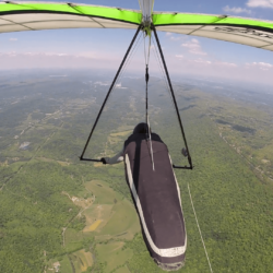 Hang Glider Above Lookout Mountain Valley Stock Video Footage