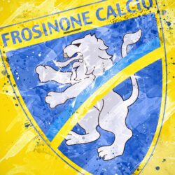 Download wallpapers Frosinone Calcio, 4k, paint art, creative