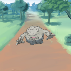 075 Street Pokeball Graveler Golone