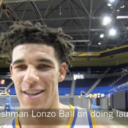 Lonzo Ball does laundry