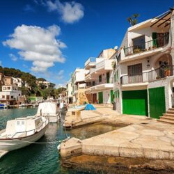 Wallpapers Majorca Mallorca Spain Spa town Cala Figuera Pier Boats