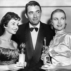 Grace Kelly, Gregory Peck e Jean Simmons, ai Golden Globe by