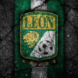 Download wallpapers 4k, Club Leon FC, logo, Liga MX, football